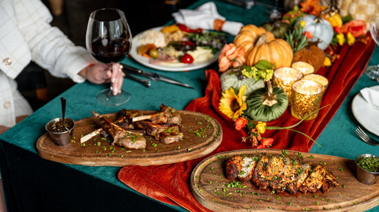 Luxurious Cordeiro (fire-roasted lamb chops) and perfectly delicious Frango (marinated chicken)