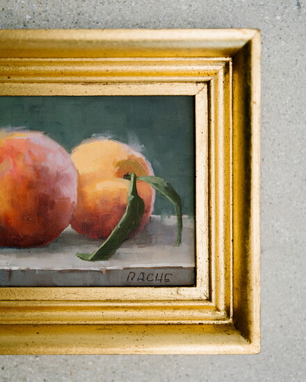 Rachel Nelson - Still Life Peaches | $200.00