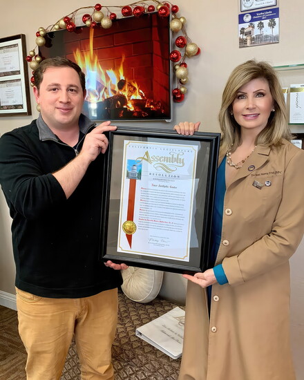 A California Assembly Resolution honoring Dr. Haney's award-winning Southern California practice