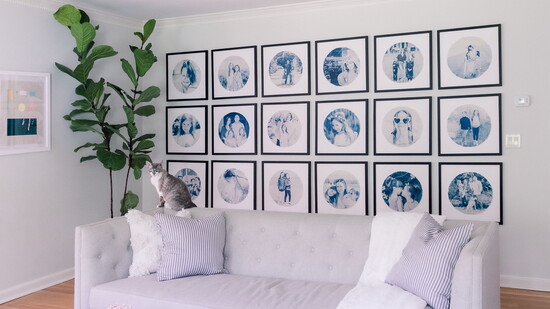 Example of a Grid Style wall in the Westport home of photographer Maya Porrino.Photo and Design by Maya Porrino Photography