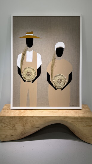 "Gullah Gothic" Acrylic on linen with sweetgrass detail - Arun Drummond 