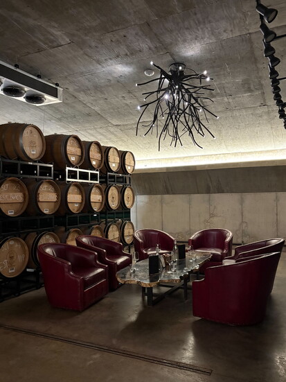 Slate Theory's wine cellar is a great spot for private tastings.
