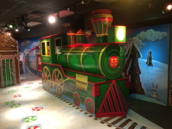 Christmas train at Crown Center