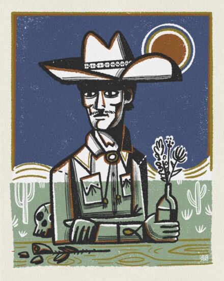 Lonesome Cowboy - digital, procreate