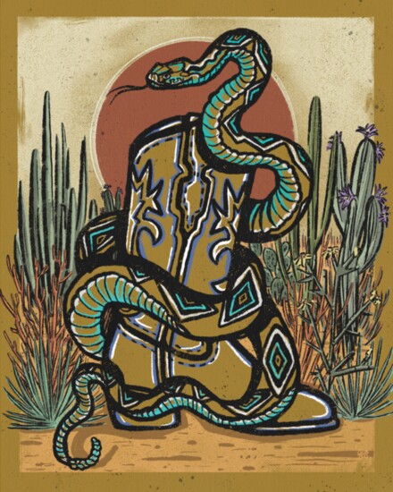 Snake In My Boot - digital, procreate