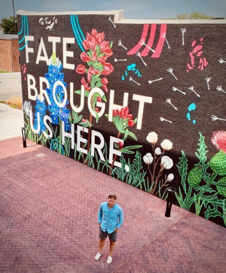 Mural in downtown Fate, Texas 
