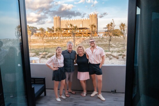 Margeaux, Mike, Monique, & Corbin. Chelsea was busy running the Castle's Taste Room  