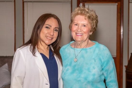 Yolanda Hummel and Glorietta M. Tison, director of rehabilitation for Bridgeway Care at Home