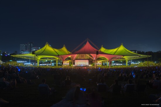 A view of the ampitheater and lawn