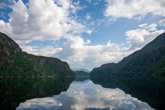 View from the Mostraumen Fjord Cruise