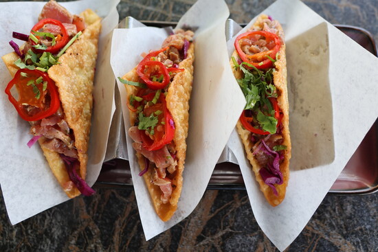 Poke Tuna Wonton Tacos