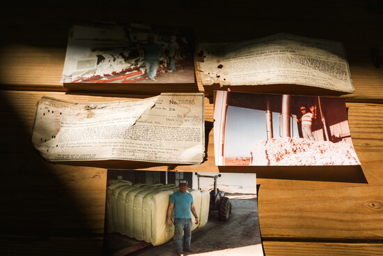 Old photos and cotton pick tickets.