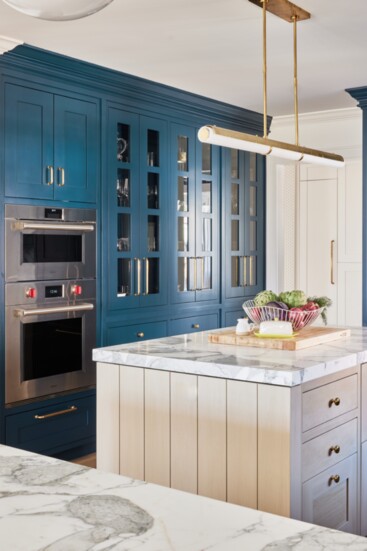 More blue cabinets in the kitchen by Stark & Howard. Photo by Julia D'Agostino.