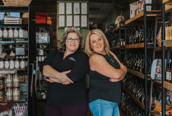 Manager, Amanda Lucas and Owner, Amanda Hiller of The Bottled Olive Pantry.