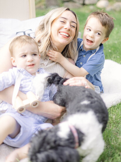 Barbara Brown's work with The Bunny Hive lets her create many special moments with her children