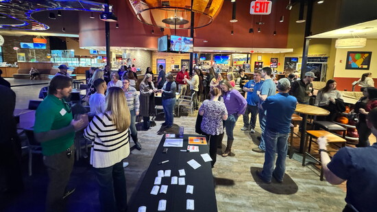 Business owners connect and build referral relationships during a BNDR event, where meaningful conversations lead to lasting partnerships. Ivan Diaz Photography