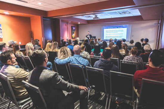Entrepreneurs gather for a BNDR meeting, where structured agendas and meaningful conversations help relationships grow. Ivan Diaz Photography