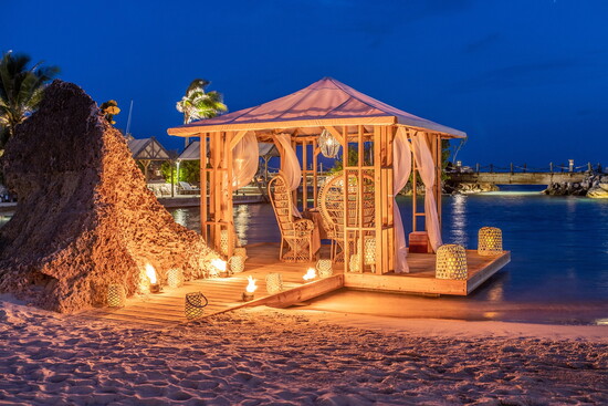 Gazebo Dinner On The Beach