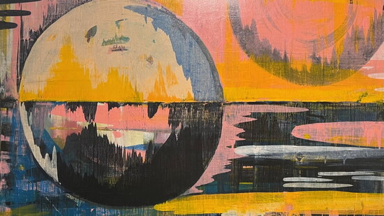 Moonrise, acrylic, 48" x 36"