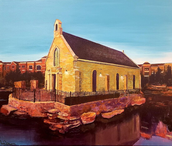Riverwalk Chapel, acrylic on canvas, commission work