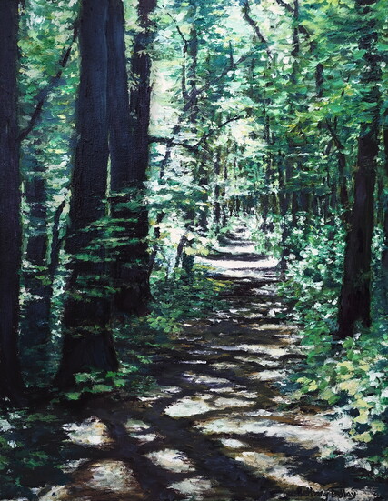 The Path, oil, commissioned work, 16 x 24