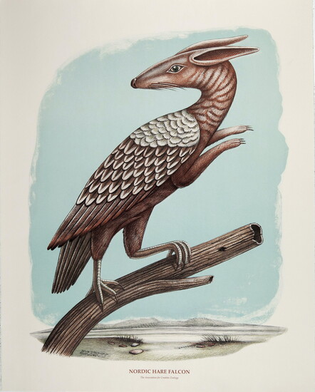  “Nordic Hare Falcon,” an Ornithological quadruped by Chancellor’s Professor Beauvais Lyons. (Courtesy of Beauvais Lyons)