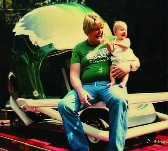 Young Dean Keyes heading to Eagles vs. Raiders at Super Bowl XV.