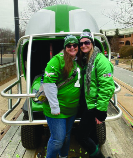 2025 Super Bowl LIX Media Pep Rally.  Dean's daughters - (L-R) Deanna & Crystal