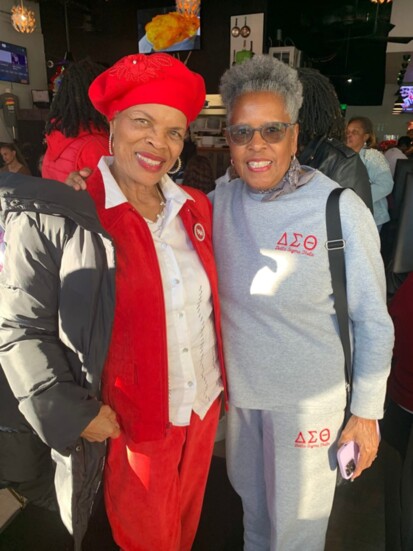 Sorors Janice Massenburg and Duane Lee supporting the World Aids Day Fundraiser the Fayette County Alumnae Chapter sponsored