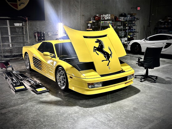 The Ferrari Testarossa sporting a new Cavallino.