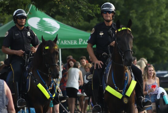 Sgt. Kevin Cooper and his mount, Lex, lead the Metro Parks Mounted Patrol in Percy Warner Park.