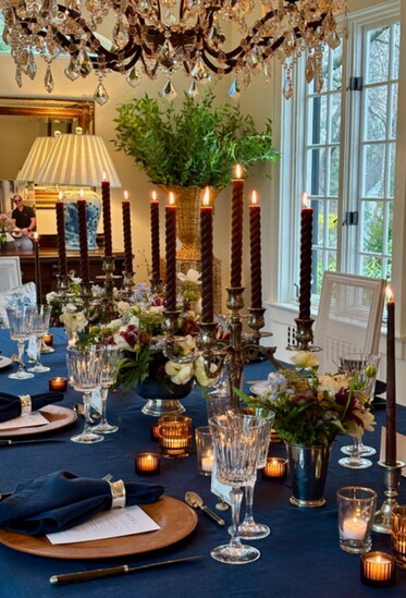 Candlelight sets the scene