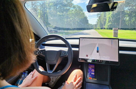 A Tesla Model 3 with Full Self-Driving (FSD) system makes the driver more of a passenger.