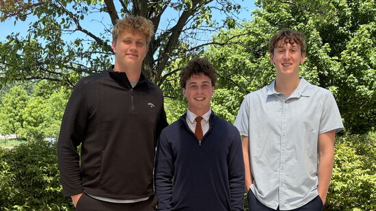 From left: Rylan Budde, Caleb George, and Luke Thomas