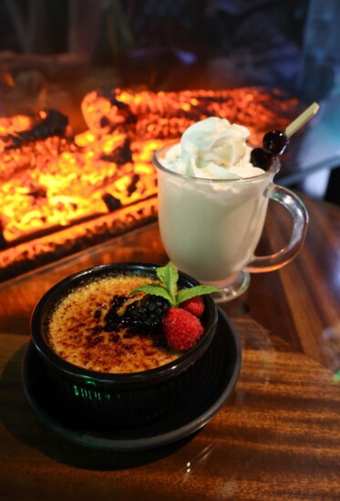 Crème brûlée with a frozen Irish Coffee