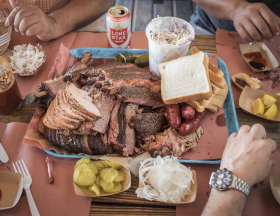 Tuck your napkin under your chin and dig in some famous Austin barbecue. 