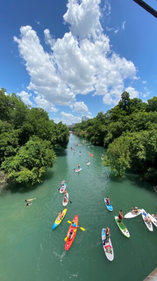Kayaking on Barton Springs in Austin