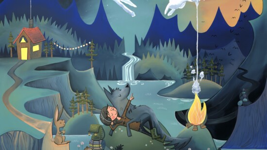 "Campfire Dreams" painting, for sale as stickers, post cards, various sized prints and more. Contributed photo