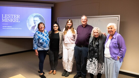 BCCC honored friends and family of Lester Minkel, the college’s first librarian.