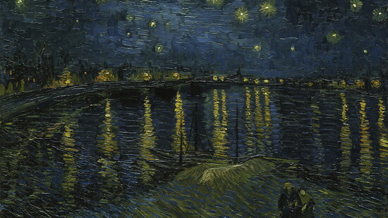Vincent van Gogh - Starry Night on the Rhone, 1888.