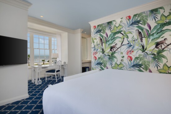 Bright and comfortable rooms with a view of the ocean.