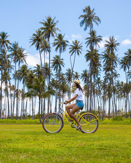 Infinity pool, beach hammocks, bike paths, and yoga—relaxation and adventure blend effortlessly at the resort.