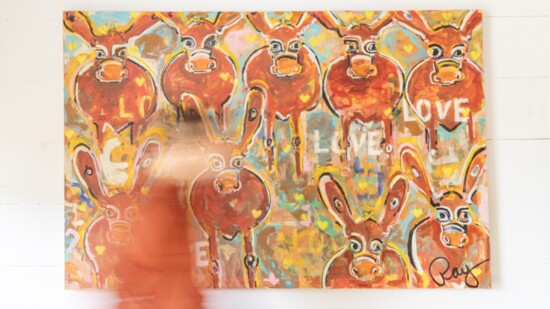 Grooving on a Friday with the painting "Lovely Burrows"