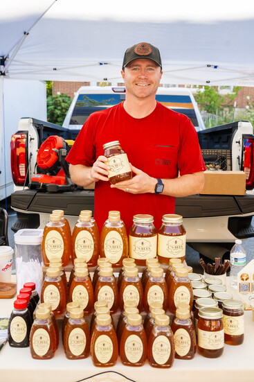 Caleb Hutcherson with C's Bees