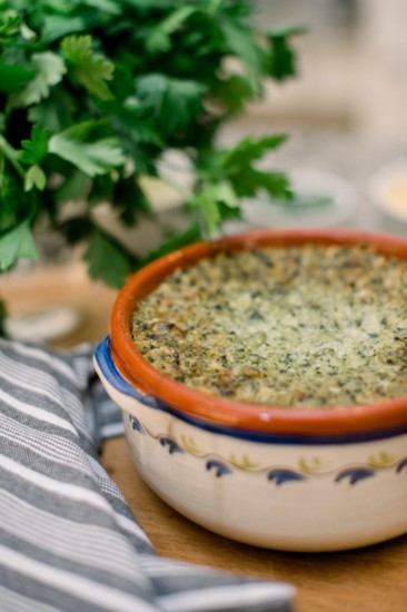 A delicious artichoke dip.