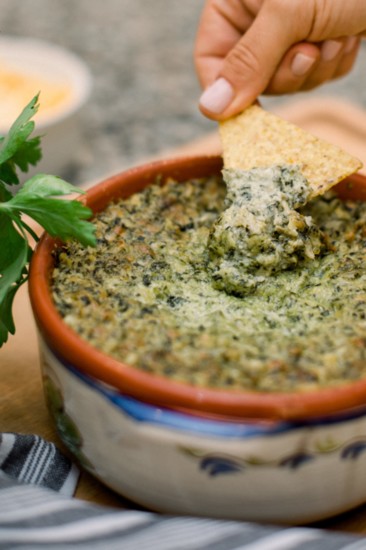 A delicious artichoke dip.