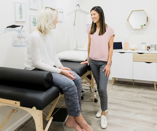 JillConsulting with a patient to create a personalized wellness plan.