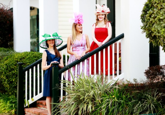 left to right are the Camellia Dress (with optional ruffle) the Magnolia, the Lily (with optional grosgrain ribbon straps)