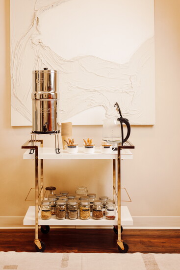 Herbal tea and a calm, supportive environment is part of what makes Intuitive Spine different. 