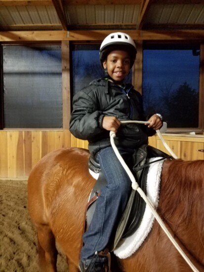 Students learn hobbies such as horseback riding